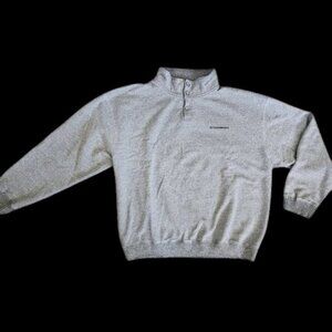 ALPINE COTTON Gray Fleece Lined Henley Top Big Mens 2XL XXL